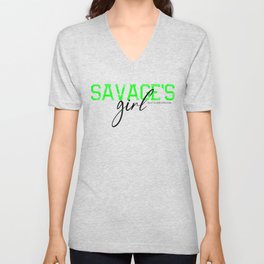 SAVAGE'S GIRL BLACK V Neck T Shirt