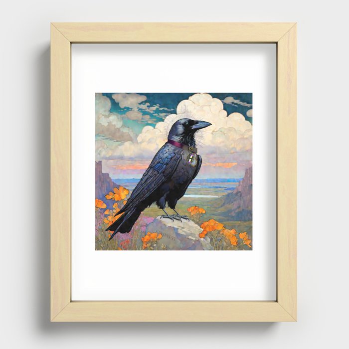 A Kind Crow Recessed Framed Print