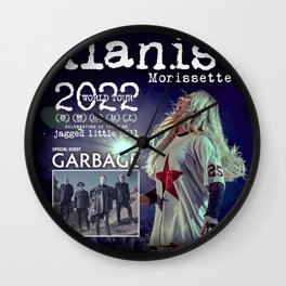 alanis morissette jagged little pill tour 2022 Wall Clock | Tour, Jaggedlittlepill, Tour2022, Alanismorissette, Graphicdesign 