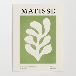 Forest Green Leaf: Matisse Paper Cutouts V Poster