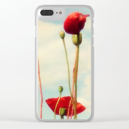Lost Poppies Clear iPhone Case