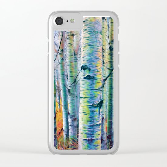 Aspen Trees in the Fall Clear iPhone Case