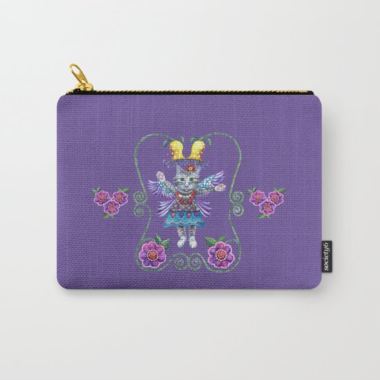 Angel Kitty (Purple) Carry-All Pouch