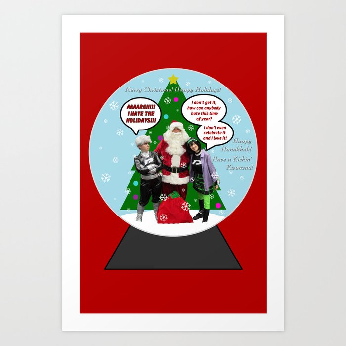 danny phantom snowglobe christmas card art print by phantompearl