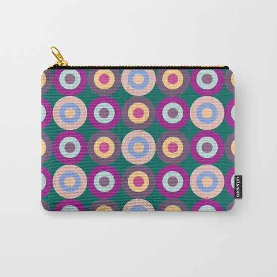Seamless Colorful Circle Pattern Carry-All Pouch