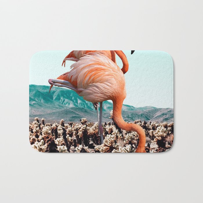 Flamingos In The Desert #society6 #artprints #flamingo Bath Mat