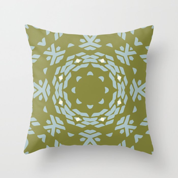 Modern Nordic Cycle Artwork 01 Color 05 Throw Pillow