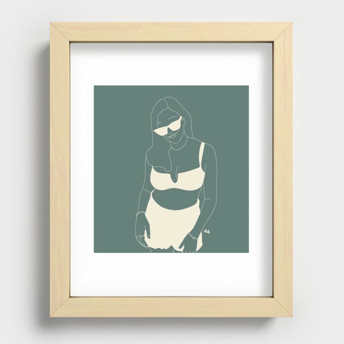 hey there Recessed Framed Print