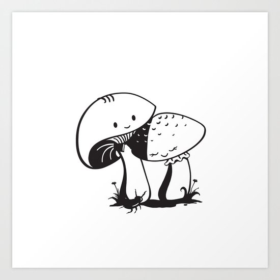 Cute mushrooms Art Print by amrissirma | Society6