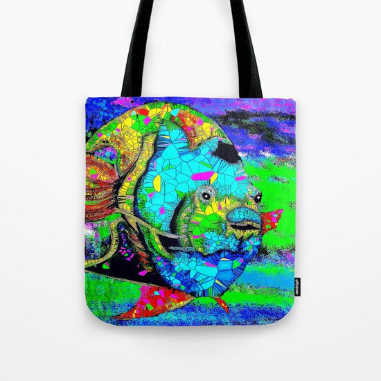 Angel Fish Swimming Through The Sea Tote Bag