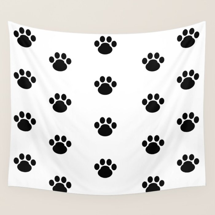 Puppy Dog Paw Prints Wall Tapestry by decampstudios | Society6