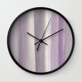 Purple Gray Watercolor Dream #1 #painting #decor #art #society6 Wall Clock