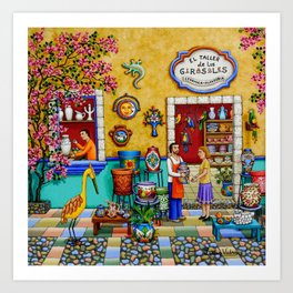 Mexican Pottery Studio Art Print