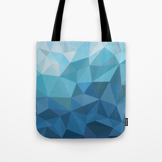 blue geometric Tote Bag