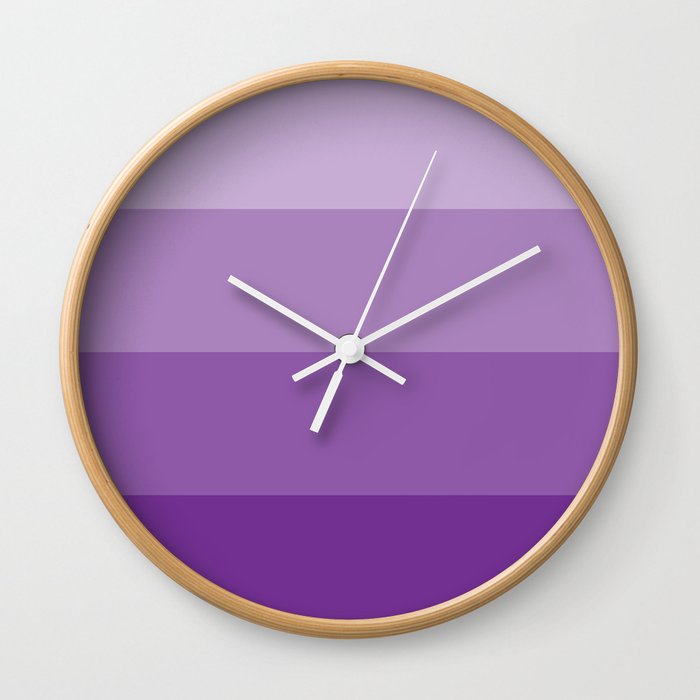 Four Shades of Purple Wall Clock