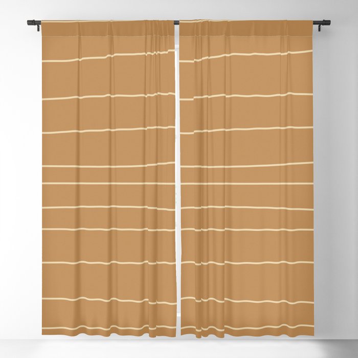 Natural colors minimal hand drawn lines 1 Blackout Curtain