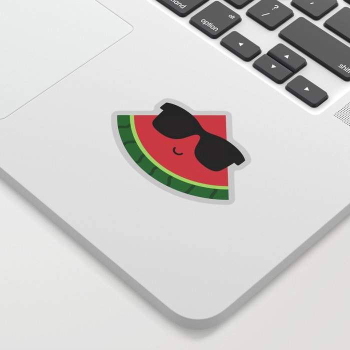 Cool Watermelon with Black Sunglasses Sticker