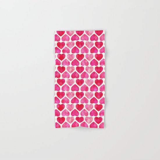 RUBY HEARTS Hand & Bath Towel