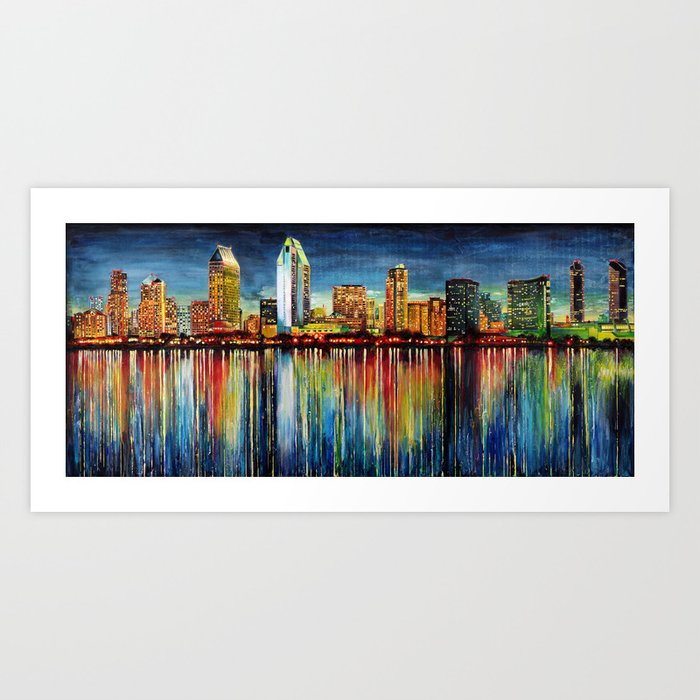 san diego panorama art print by danocreative society6