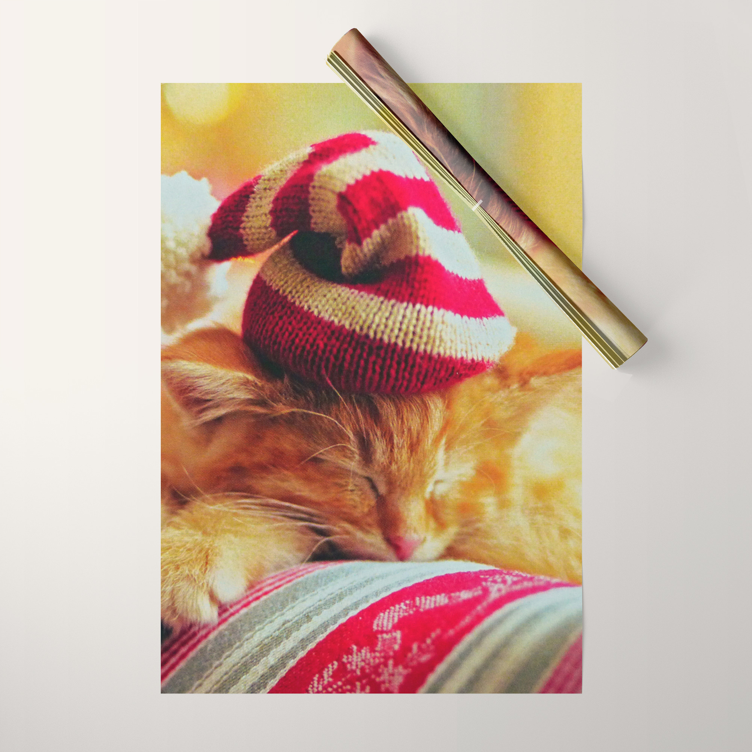 Kitty Christmas Wrapping Paper By Frankiecat Society6