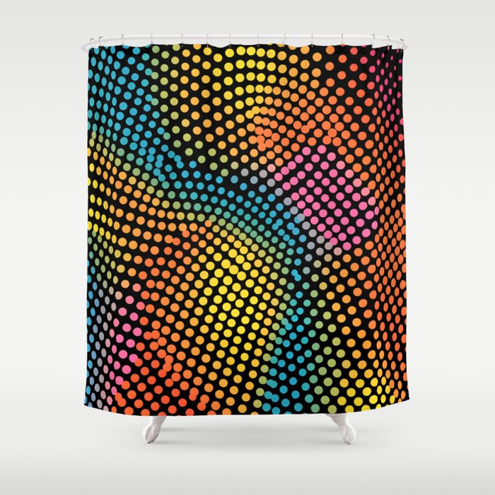 Vibrant Dotted Minimal Colored Pattern - Contemporary Elegance for Stylish Spaces Shower Curtain
