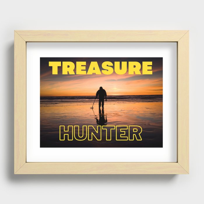 Treasure Hunter ~ Metal Detector Recessed Framed Print