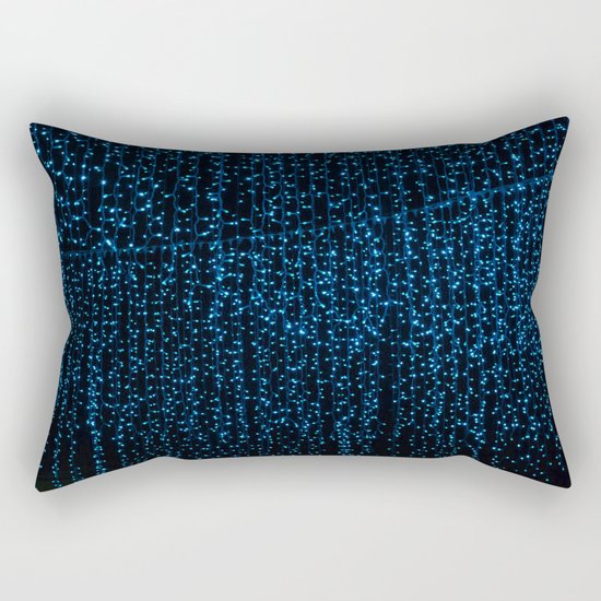 Sapphire Blue Raindrops Rectangular Pillow