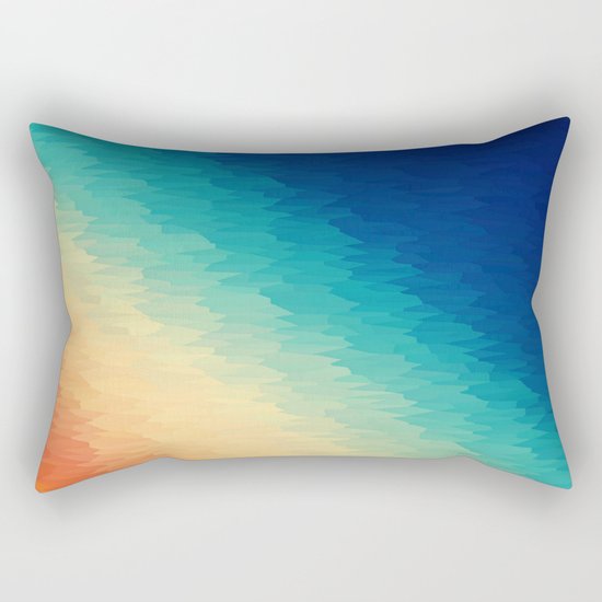 Warm to Cool Texture Rectangular Pillow
