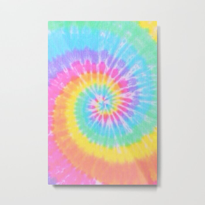 Rainbow Tie Dye Metal Print