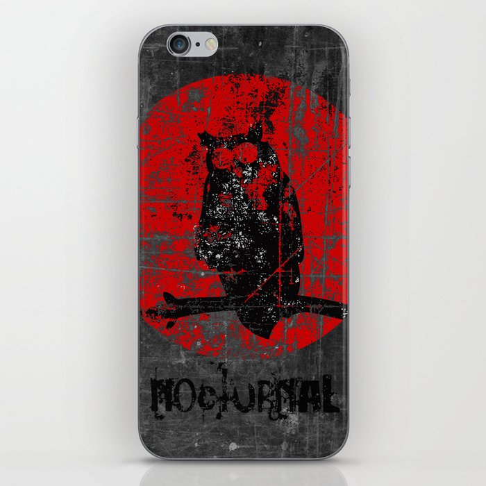Nocturnal - Grunge Owl iPhone Skin