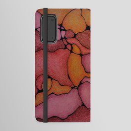 Hand Painted - Pink Cirles Android Wallet Case
