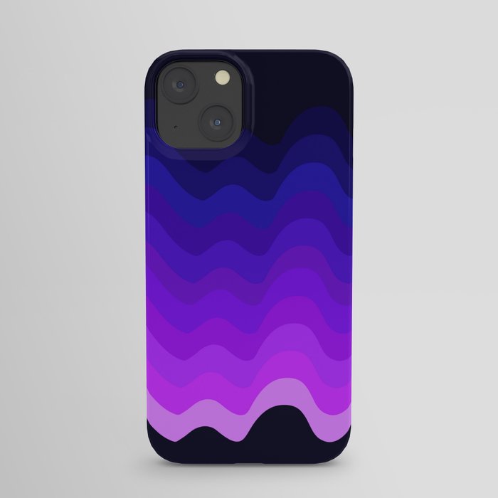 Ultraviolet Retro Ripple iPhone Case