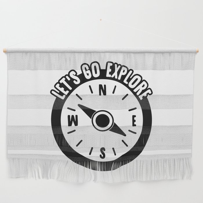 Let's Go Explore Compass Wall Hanging