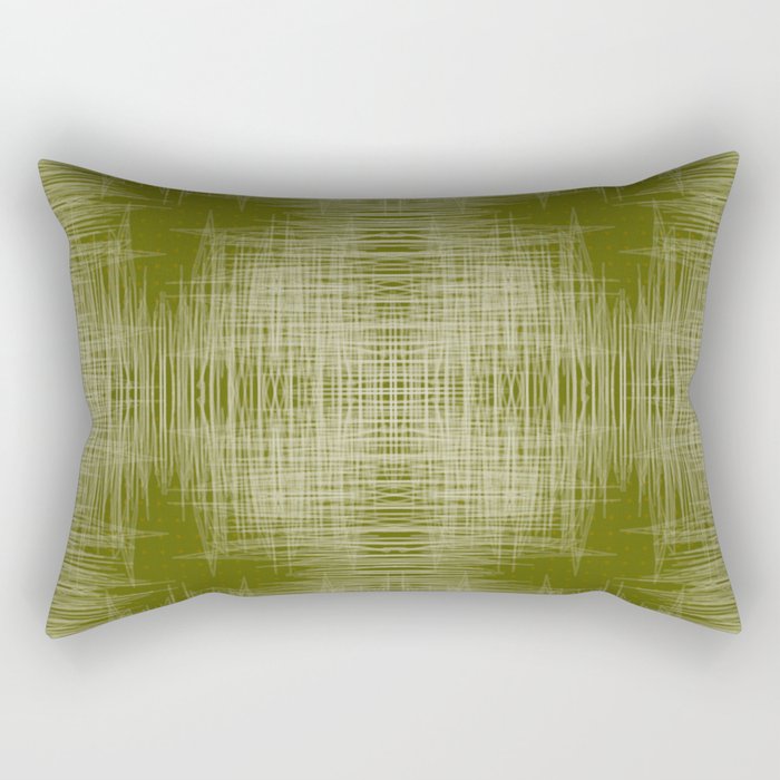 Cross Hatch Olive Rectangular Pillow