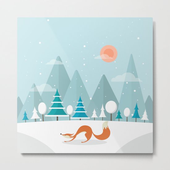 The Fox Is Back Metal Print