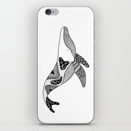 Patchwork Whale iPhone & iPod Skin