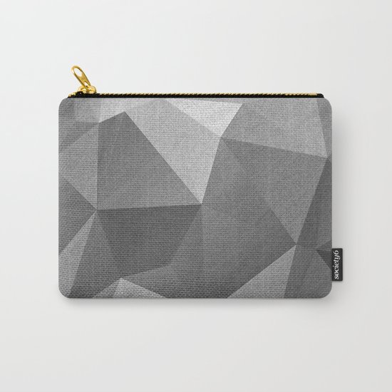 Grey polygonal geometric pattern . Carry-All Pouch
