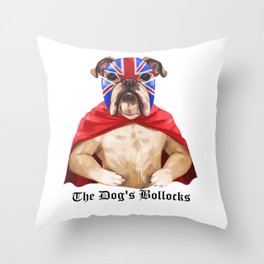 luchadog's bollocks Throw Pillow