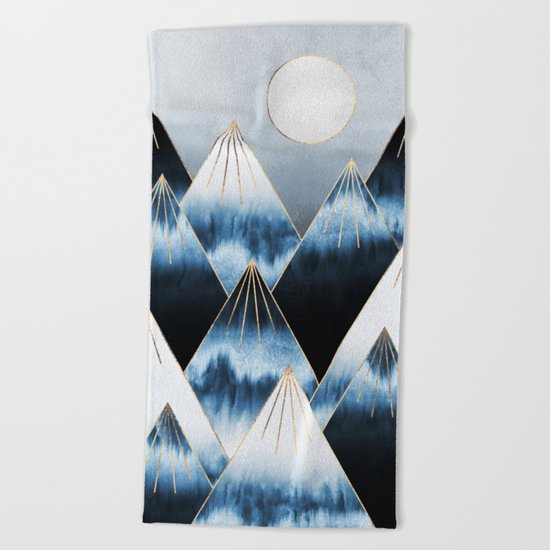 Frost Mountains Beach Towel