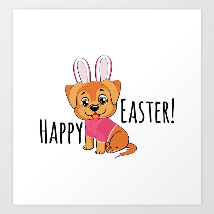 Dog in easter bunny costume top