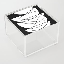 Abstract Organic Shapes Monochrome  Acrylic Box