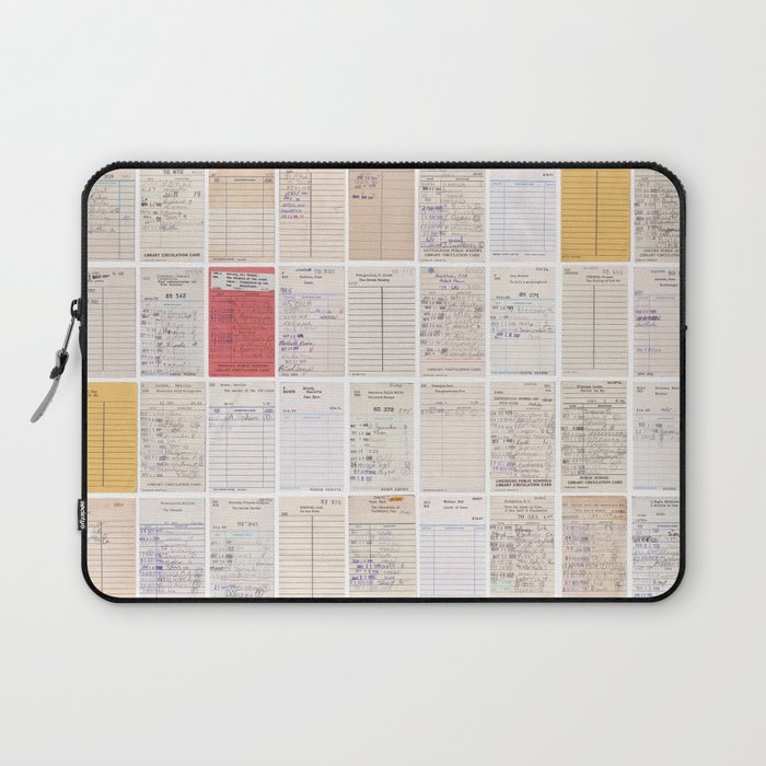 Old Friends Library Circulation Card Print Laptop Sleeve