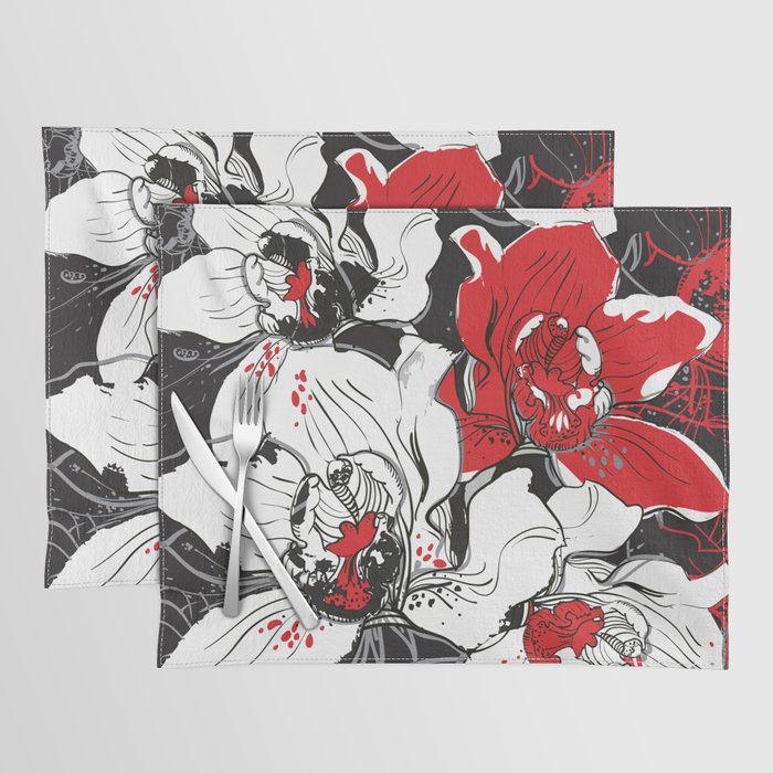 Red and Black Placemat
