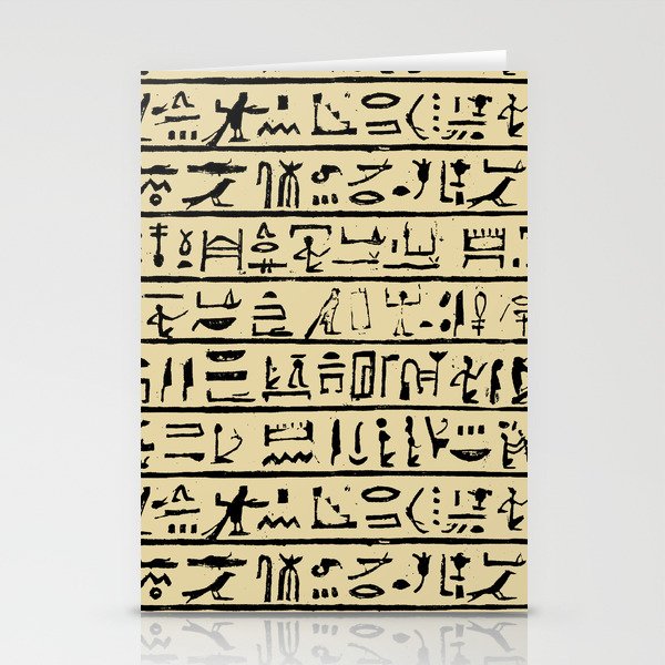 Egyptian Hieroglyphics // Tan Stationery Cards