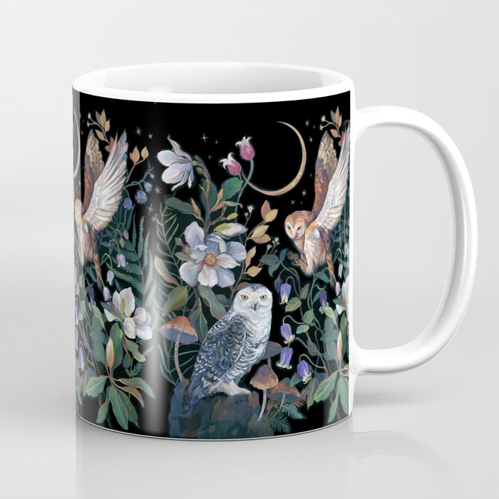 Owls Mushroom Magnolia Coffee Mug