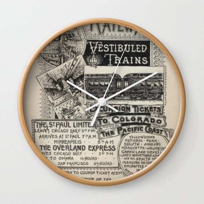 1888 Vintage Chicago Northwestern Railroad Broadside ...