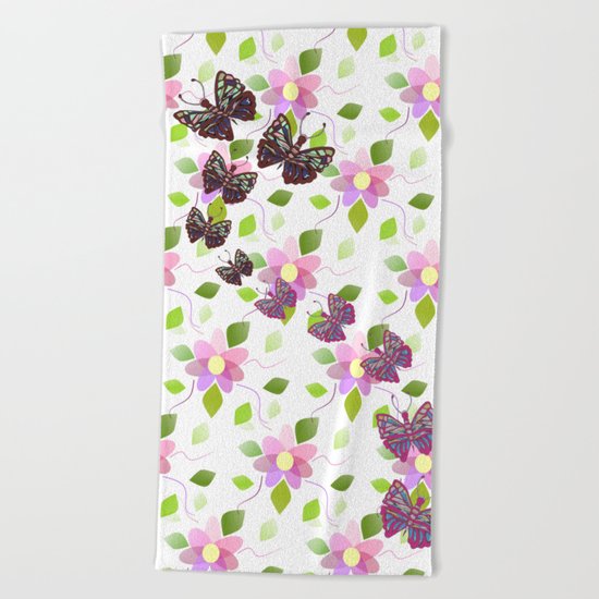 Heavenly Botanical Beach Towel