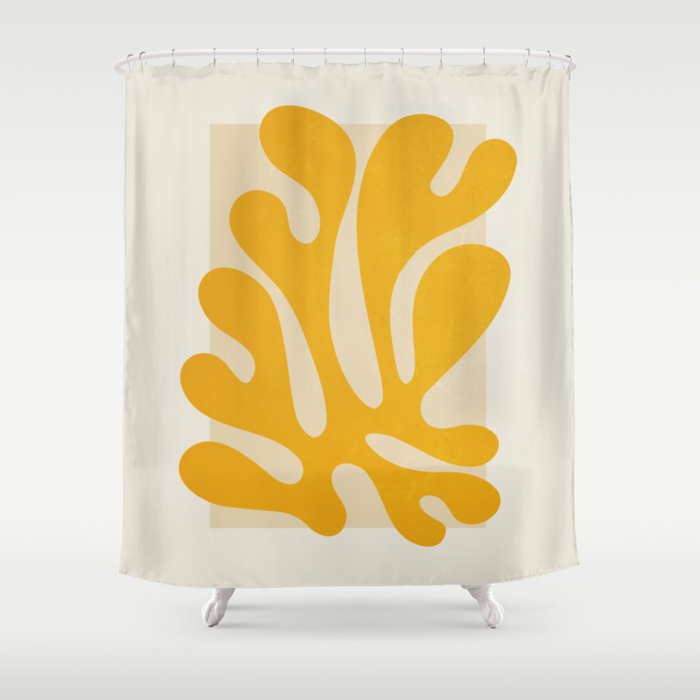 Sun Leaf 2: Matisse Edition | Mid Century Series Shower Curtain