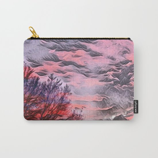 A German Sunset Sky with Tree (Landscape Nature) Carry-All Pouch