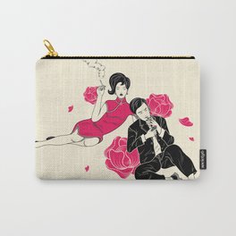 In the Mood for Love Carry-All Pouch | Nostalgia, Oriental, Cheongsam, Flower, Smoke, Asian, Cigarettes, Illustration, Mood, Floral 
